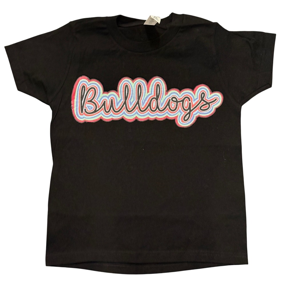 Bulldogs Black Tshirt Youth XS NEW Spirit Tee‎ Georgia Mascot